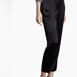 Citron Santa Monica Women’s Sz PM Silk Reversible Black Stretch Pull On Pants